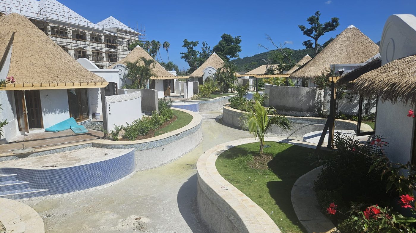 Reinstated villas and landscaping nearing completion